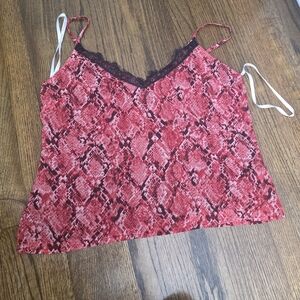 Guess Red Snake Print Cami Top